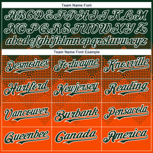 Charger l'image dans la galerie, Custom Green Orange-White Gradient Square Shape 3D Pattern Design Bomber Full-Snap Varsity Letterman Hoodie Jacket