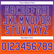 Charger l'image dans la galerie, Custom Purple Orange-White Gradient Square Shape 3D Pattern Design Bomber Full-Snap Varsity Letterman Hoodie Jacket