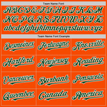 Laden Sie das Bild in den Galerie-Viewer, Custom Orange Green-White Bomber Full-Snap Varsity Letterman Two Tone Hoodie Jacket