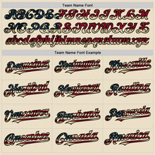 Charger l'image dans la galerie, Custom Cream Vintage USA Flag-Black Bomber Full-Snap Varsity Letterman Hoodie Jacket