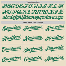 Load image into Gallery viewer, Custom Cream Kelly Green Orange-White Bomber Full-Snap Varsity Letterman Hoodie Jacket