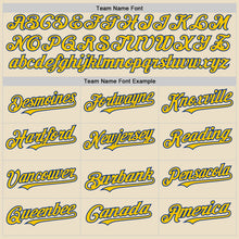 Charger l'image dans la galerie, Custom Cream Yellow Royal-White Bomber Full-Snap Varsity Letterman Two Tone Hoodie Jacket