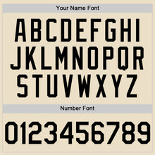 Charger l'image dans la galerie, Custom Cream Black Bomber Full-Snap Varsity Letterman Two Tone Hoodie Jacket