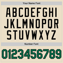 Charger l'image dans la galerie, Custom Cream Kelly Green-Black Bomber Full-Snap Varsity Letterman Two Tone Hoodie Jacket