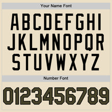 Charger l'image dans la galerie, Custom Cream Olive-Black Bomber Full-Snap Varsity Letterman Two Tone Hoodie Jacket