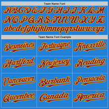 Laden Sie das Bild in den Galerie-Viewer, Custom Powder Blue Crimson-Gold Bomber Full-Snap Varsity Letterman Two Tone Hoodie Jacket