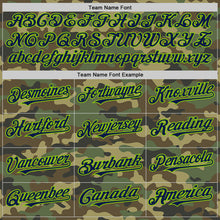 Charger l'image dans la galerie, Custom Camo Navy-Neon Green Bomber Full-Snap Varsity Letterman Salute To Service Hoodie Jacket