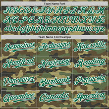 Laden Sie das Bild in den Galerie-Viewer, Custom Camo Kelly Green-White Bomber Full-Snap Varsity Letterman Salute To Service Hoodie Jacket