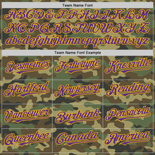 Загрузить изображение в средство просмотра галереи, Custom Camo Purple-Gold Bomber Full-Snap Varsity Letterman Salute To Service Hoodie Jacket