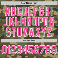 Загрузить изображение в средство просмотра галереи, Custom Camo Pink-White Bomber Full-Snap Varsity Letterman Salute To Service Hoodie Jacket