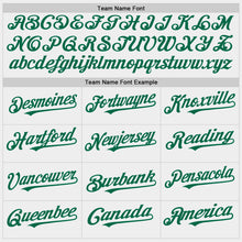 Загрузить изображение в средство просмотра галереи, Custom White Kelly Green Bomber Full-Snap Varsity Letterman Hoodie Jacket