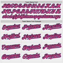 Charger l'image dans la galerie, Custom White Pink Black-Purple Bomber Full-Snap Varsity Letterman Two Tone Hoodie Jacket