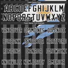 Laden Sie das Bild in den Galerie-Viewer, Custom Black Gray-White Argentina Argentinian Flag 3D Bomber Full-Snap Varsity Letterman Hoodie Jacket