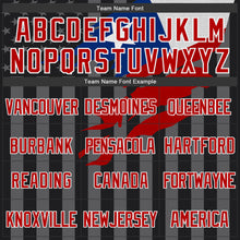 Laden Sie das Bild in den Galerie-Viewer, Custom Black Red-Gray Chile Chilean Flag 3D Bomber Full-Snap Varsity Letterman Hoodie Jacket