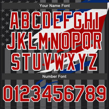 Laden Sie das Bild in den Galerie-Viewer, Custom Black Red-Gray Costa Rica Costa Rican Flag 3D Bomber Full-Snap Varsity Letterman Hoodie Jacket