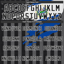 Laden Sie das Bild in den Galerie-Viewer, Custom Black Gray-White El Salvador El Salvadoran Flag 3D Bomber Full-Snap Varsity Letterman Hoodie Jacket