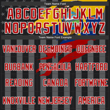 Laden Sie das Bild in den Galerie-Viewer, Custom Black Red-Gray Ecuador Ecuadorian Flag 3D Bomber Full-Snap Varsity Letterman Hoodie Jacket