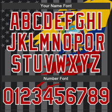 Laden Sie das Bild in den Galerie-Viewer, Custom Black Red-Gray Ecuador Ecuadorian Flag 3D Bomber Full-Snap Varsity Letterman Hoodie Jacket