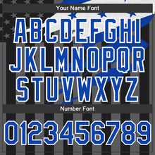 Laden Sie das Bild in den Galerie-Viewer, Custom Black Thunder Blue-Gray Honduras Honduran Flag 3D Bomber Full-Snap Varsity Letterman Hoodie Jacket