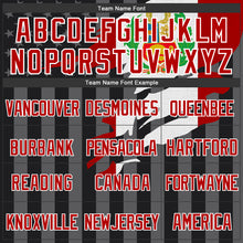 Laden Sie das Bild in den Galerie-Viewer, Custom Black Red-Gray Peru Peruvian Flag 3D Bomber Full-Snap Varsity Letterman Hoodie Jacket