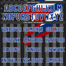 Laden Sie das Bild in den Galerie-Viewer, Custom Black Royal-Gray Cuba Cuban Flag 3D Bomber Full-Snap Varsity Letterman Hoodie Jacket