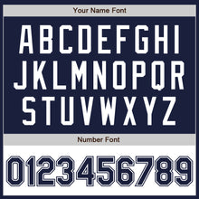 Загрузить изображение в средство просмотра галереи, Custom Navy White Bomber Varsity Letterman Two Tone Zipper Jacket