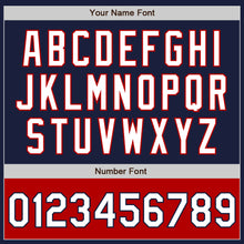 Charger l'image dans la galerie, Custom Navy White-Red Bomber Varsity Letterman Two Tone Zipper Jacket