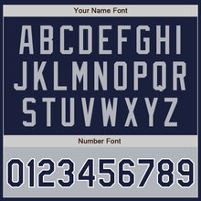 Загрузить изображение в средство просмотра галереи, Custom Navy Gray-White Bomber Varsity Letterman Two Tone Zipper Jacket