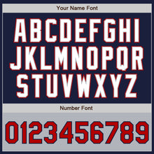 Charger l'image dans la galerie, Custom Navy Gray-Red Bomber Varsity Letterman Two Tone Zipper Jacket