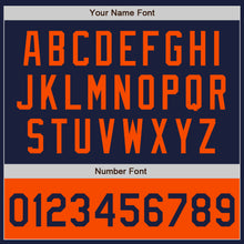 Загрузить изображение в средство просмотра галереи, Custom Navy Orange Bomber Varsity Letterman Two Tone Zipper Jacket