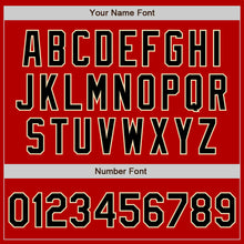 Load image into Gallery viewer, Custom Red Black-Cream Bomber Varsity Letterman Zipper Jacket