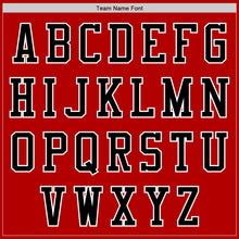 Load image into Gallery viewer, Custom Red Black-White Bomber Varsity Letterman Zipper Jacket