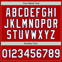 Load image into Gallery viewer, Custom Red White-Navy Bomber Varsity Letterman Zipper Jacket