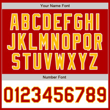 Load image into Gallery viewer, Custom Red Gold-White Bomber Varsity Letterman Two Tone Zipper Jacket