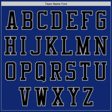 Load image into Gallery viewer, Custom Royal Black-Gray Bomber Varsity Letterman Zipper Jacket
