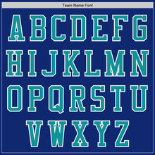 Load image into Gallery viewer, Custom Royal Teal-White Bomber Varsity Letterman Zipper Jacket
