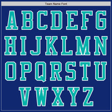 Load image into Gallery viewer, Custom Royal Aqua-White Bomber Varsity Letterman Zipper Jacket