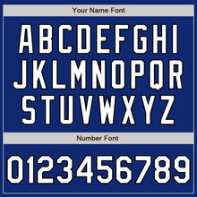 Charger l'image dans la galerie, Custom Royal White-Black Bomber Varsity Letterman Zipper Jacket