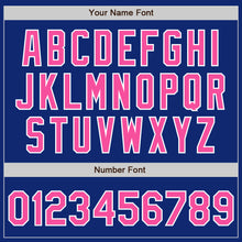 Load image into Gallery viewer, Custom Royal Pink-White Bomber Varsity Letterman Zipper Jacket