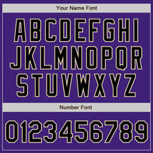 Charger l'image dans la galerie, Custom Purple Black-Cream Bomber Varsity Letterman Zipper Jacket