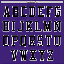 Charger l'image dans la galerie, Custom Purple Black-White Bomber Varsity Letterman Zipper Jacket