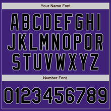 Charger l'image dans la galerie, Custom Purple Black-Gray Bomber Varsity Letterman Zipper Jacket