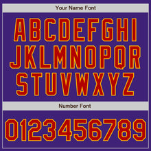 Charger l'image dans la galerie, Custom Purple Red-Gold Bomber Varsity Letterman Zipper Jacket