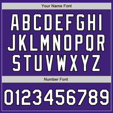 Charger l'image dans la galerie, Custom Purple White-Black Bomber Varsity Letterman Zipper Jacket