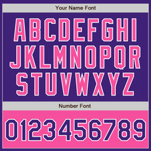 Charger l'image dans la galerie, Custom Purple Pink-White Bomber Varsity Letterman Two Tone Zipper Jacket