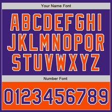 Charger l'image dans la galerie, Custom Purple Orange-White Bomber Varsity Letterman Two Tone Zipper Jacket