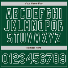 Charger l'image dans la galerie, Custom Kelly Green White Bomber Varsity Letterman Zipper Jacket