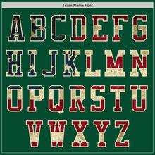 Загрузить изображение в средство просмотра галереи, Custom Kelly Green Vintage USA Flag Cream-Black Bomber Varsity Letterman Two Tone Zipper Jacket