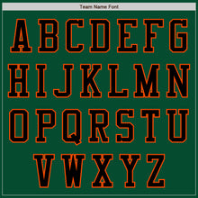 Загрузить изображение в средство просмотра галереи, Custom Kelly Green Black-Orange Bomber Varsity Letterman Two Tone Zipper Jacket