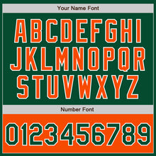 Загрузить изображение в средство просмотра галереи, Custom Kelly Green Orange-White Bomber Varsity Letterman Two Tone Zipper Jacket